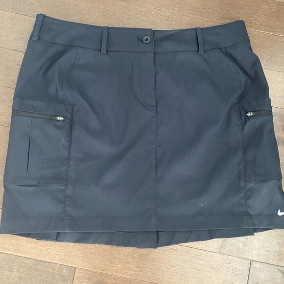 Nike golf dri fit black golf skirt size 14.  this is a skirt not a skort - Picture 1 of 9